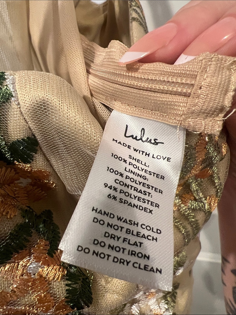 Lulu's Beige Floral Embroidered Bustier Bodysuit - Picture 2 of 8